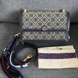 Tory Burch T Monogram Jacquard Shoulder Bag